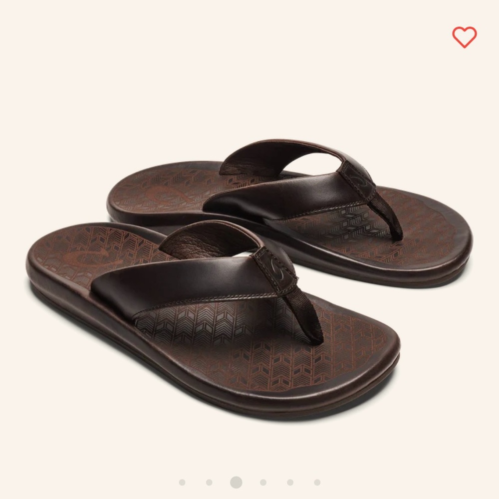 Olukai ilikai men’s premium leather sandal size 8 euro 41